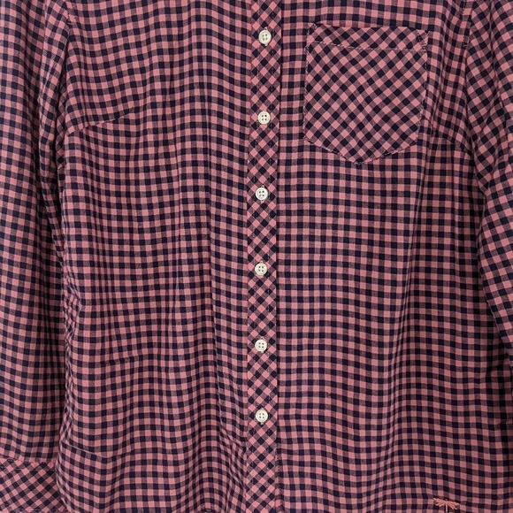 TALBOTS Checked Roll Tab Long Sleeve Button Down Shirt - Picture 3 of 12